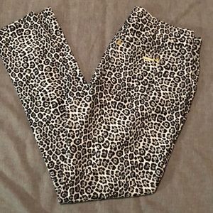 Michael Kors black and white cheetah pants